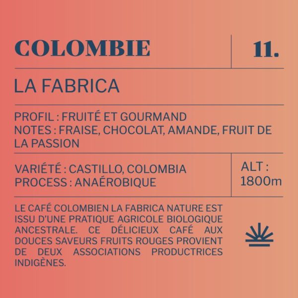 Café d'Oriant Colombie La Fabrica